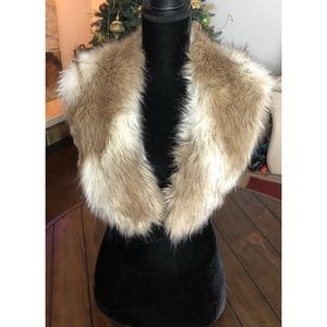 Faux fur shawl